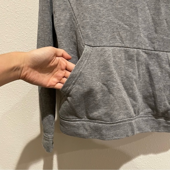 Nike Heather Grey Classic Casual Grey Sweatshirt Everyday Warm comfy Cute Hoodie - Picture 3 of 4